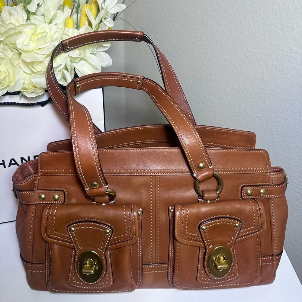 COACH Leather 65th Anniversary Legacy Mandy Satchel Shoulder Bag (2008)
